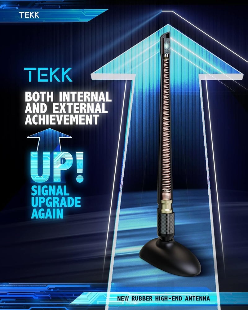 tekk Carbon Fiber Short Antenna Compatible with Jeep Patriot 2007-2017/7.9 Inches Premium Flexible Rubber/Designed for Enhance FM/AM Radio Signal Reception - Image 2